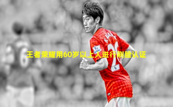 王者荣耀用60岁以上人进行刷脸认证